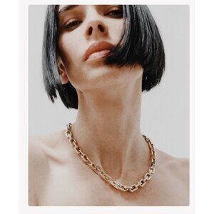 Eddie Borgo 12 Karat Gold Supra Link Necklace - NEW 17”